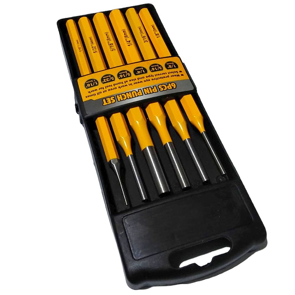 SET 6 BULINI CACCIASPINE ACCIAIO CHROME VANADIUM PUNZONI CACCIAPUNTE FERMI SPINE